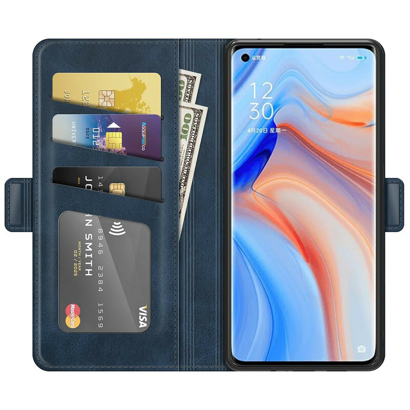 Funda Oppo Find X3 Neo Double Flap Classic Funda Oppo Find X3 Neo Double Flap Classic