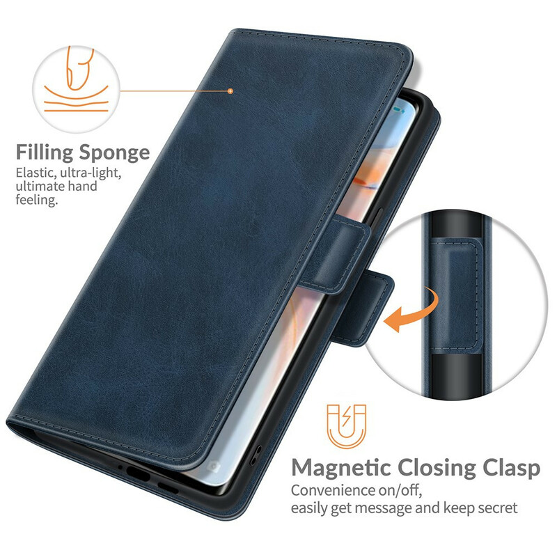 Funda Oppo Find X3 Neo Double Flap Classic Funda Oppo Find X3 Neo Double Flap Classic
