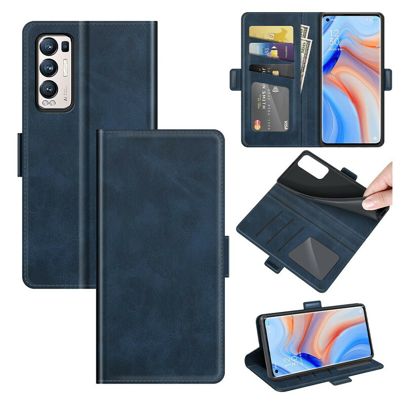 Funda Oppo Find X3 Neo Double Flap Classic Funda Oppo Find X3 Neo Double Flap Classic