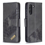 Funda de piel de cocodrilo Samsung Galaxy S21 FE Classic