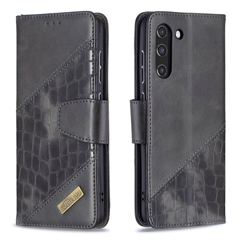 Funda de piel de cocodrilo Samsung Galaxy S21 FE Classic