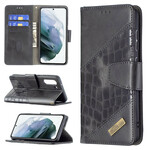 Funda de piel de cocodrilo Samsung Galaxy S21 FE Classic