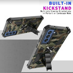 Funda de camuflaje Samsung Galaxy S21 FE Soporte extraíble