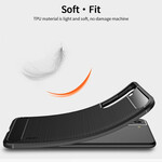 Samsung Galaxy S21 FE Funda de fibra de carbono cepillada MOFI