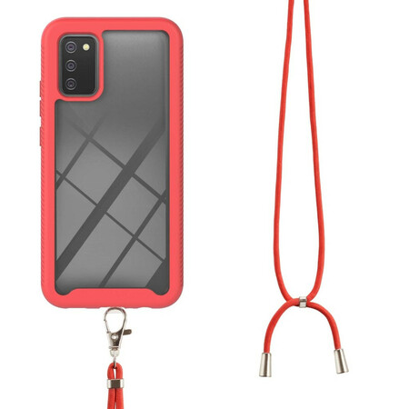 Funda híbrida Samsung Galaxy A02s con cordón y límite de color