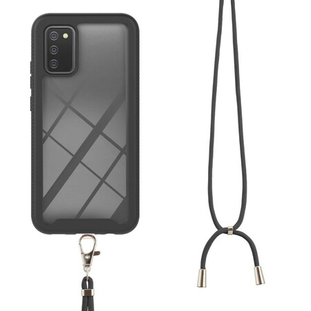 Funda híbrida Samsung Galaxy A02s con cordón y límite de color