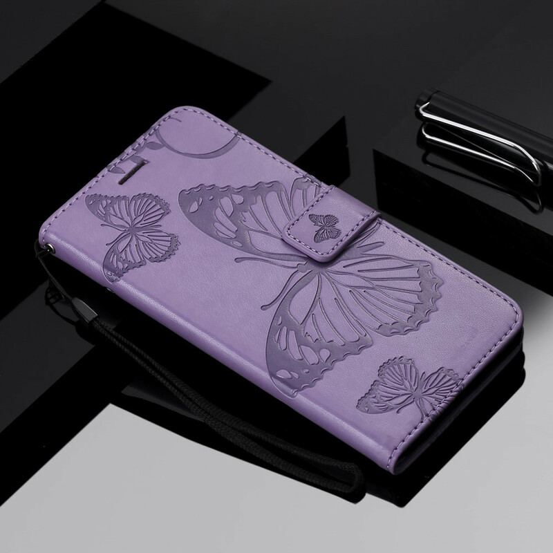 Funda con colgante de mariposas gigantes para Samsung Galaxy S21 FE