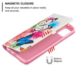 Flip Cover Samsung Galaxy A21s Mariposas de colores