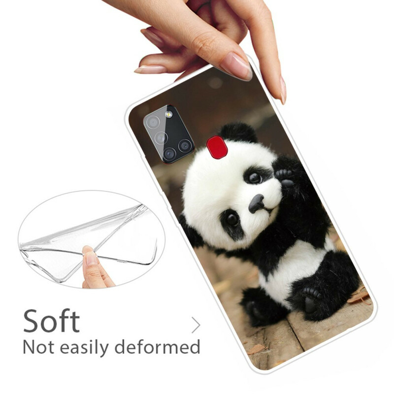 Funda flexible de panda para el Samsung Galaxy A21s