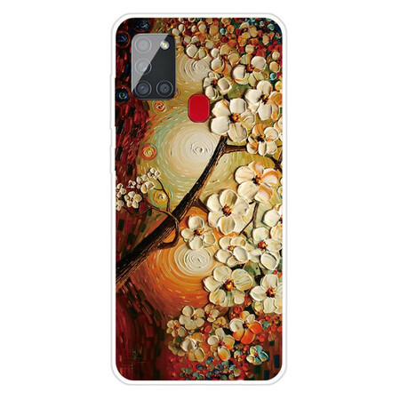 Funda flexible Samsung Galaxy A21s Flores