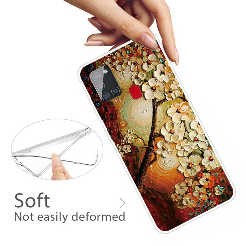 Funda flexible Samsung Galaxy A21s Flores