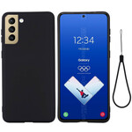 Funda de silicona líquida Samsung Galaxy S21 FE con colgante