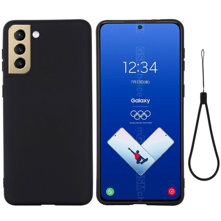 Funda de silicona líquida Samsung Galaxy S21 FE con colgante