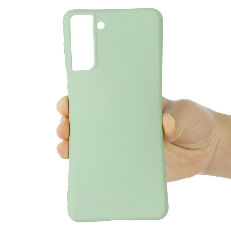 Funda de silicona líquida Samsung Galaxy S21 FE con colgante