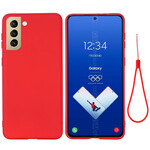 Funda de silicona líquida Samsung Galaxy S21 FE con colgante