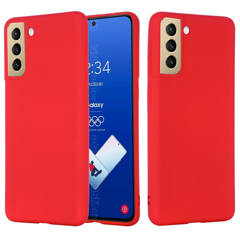 Funda de silicona líquida Samsung Galaxy S21 FE con colgante