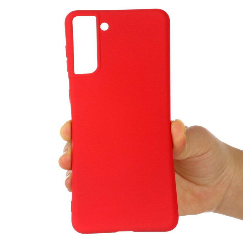 Funda de silicona líquida Samsung Galaxy S21 FE con colgante