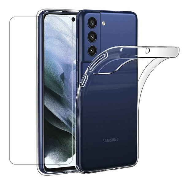 Funda Samsung Galaxy S21 FE y pantalla de cristal templado