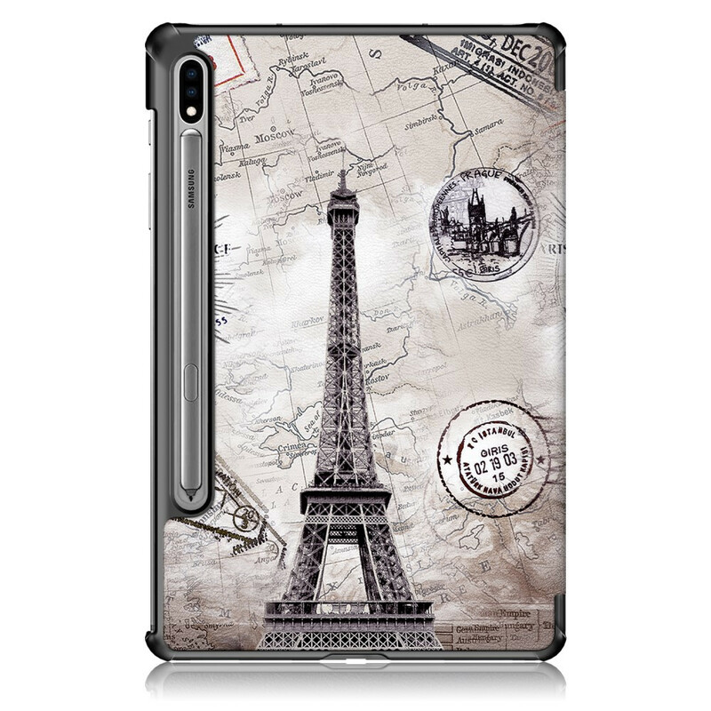 Funda inteligente Samsung Galaxy Tab S7 FE reforzada Torre Eiffel