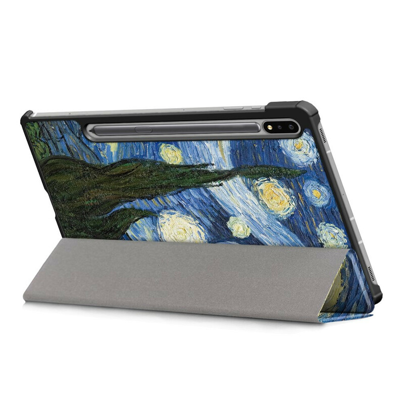 Funda inteligente Samsung Galaxy Tab S7 FE reforzada Van Gogh
