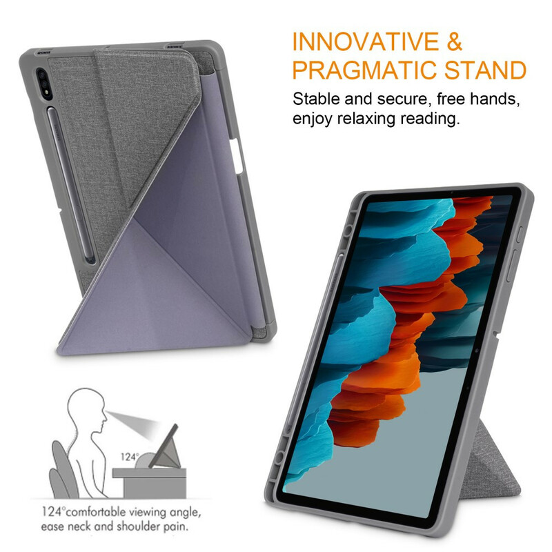 Funda inteligente Samsung Galaxy Tab S7 FE / T736 Textura de tela de origami