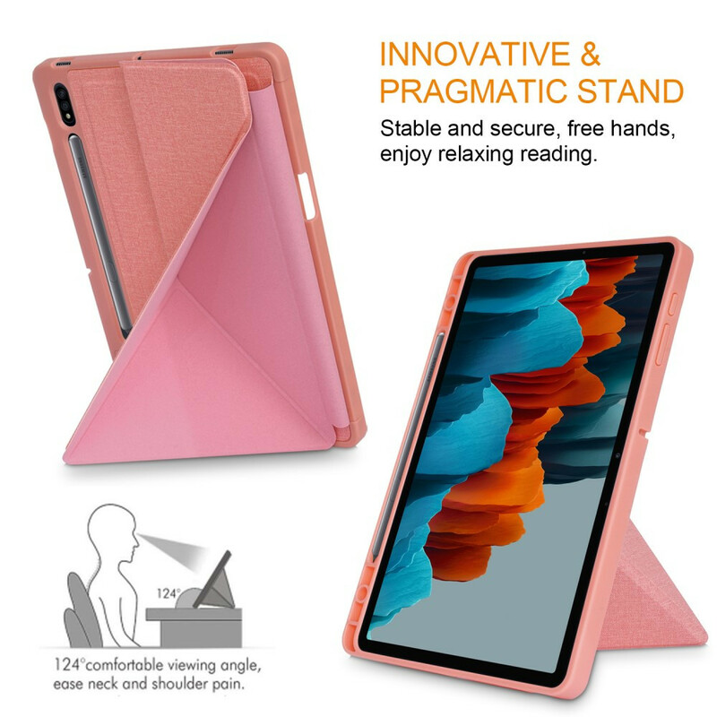 Funda inteligente Samsung Galaxy Tab S7 FE / T736 Textura de tela de origami