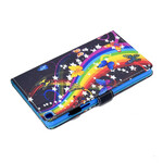 Funda Samsung Galaxy Tab A7 Lite Mariposas Arco Iris