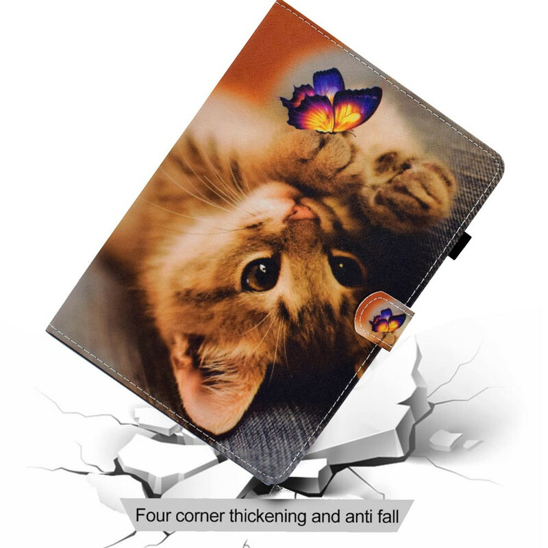 Funda Samsung Galaxy Tab A7 Lite Mi gatito y mariposa