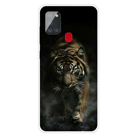 Funda flexible de tigre para el Samsung Galaxy A21s