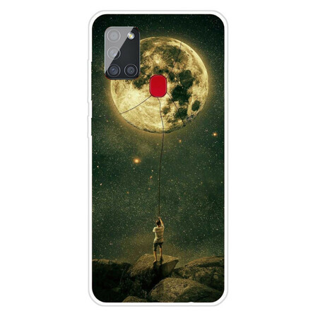 Funda flexible Samsung Galaxy A21s Moon Man