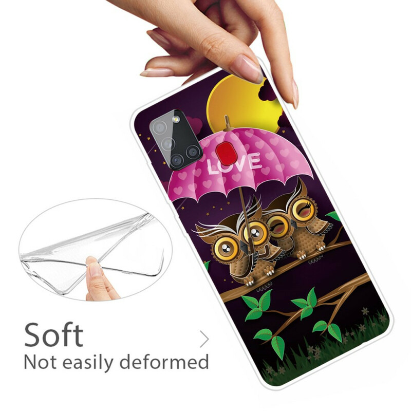 Funda flexible Samsung Galaxy A21s Love Owls