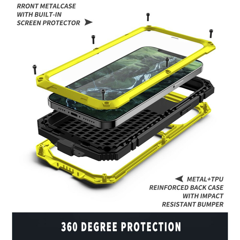Funda impermeable para el iPhone 12 Mini con soporte R-JUST
