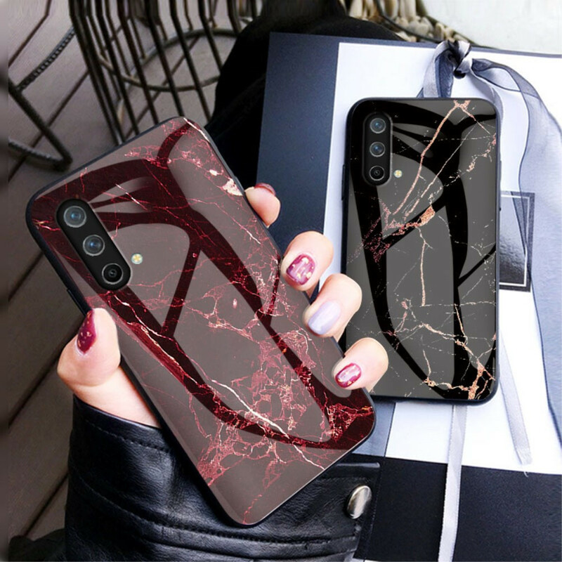 OnePlus Nord CE 5G Funda Marble Colors Tempered Glass