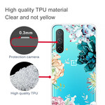 Funda de flor de acuarela transparente OnePlus Nord CE 5G