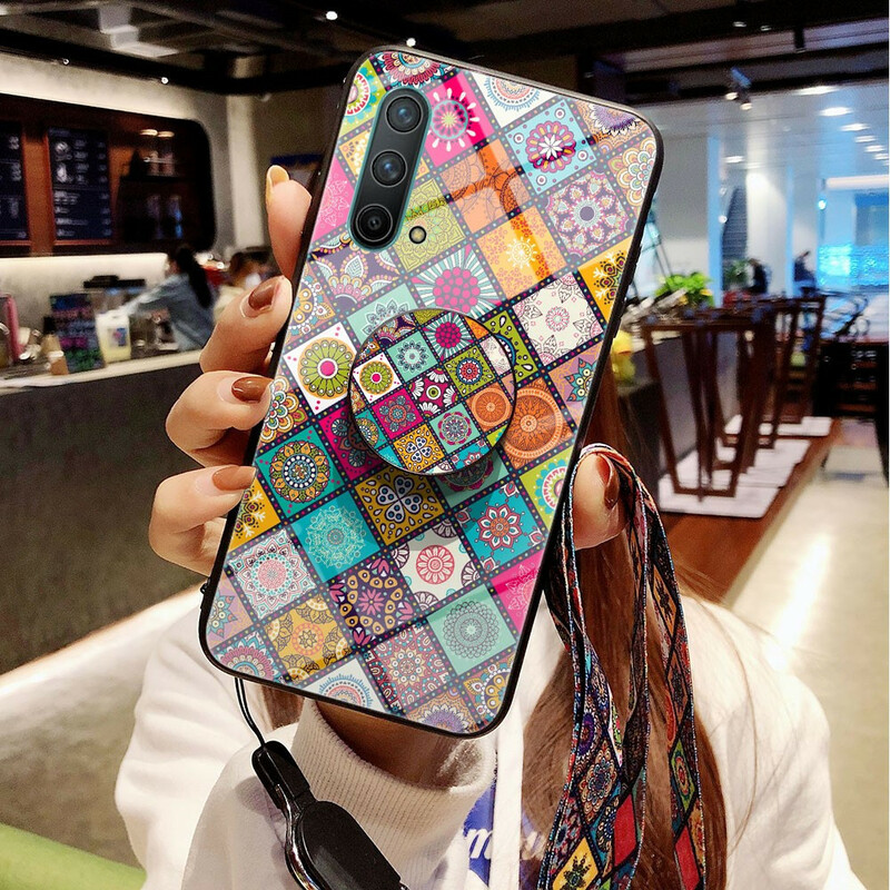 Funda magnética de patchwork OnePlus Nord CE 5G