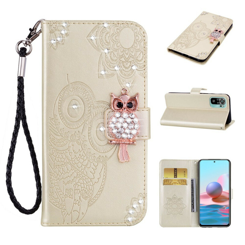 Xiaomi Redmi Note 10 / Note 10s Funda Mandala Owl and Charm