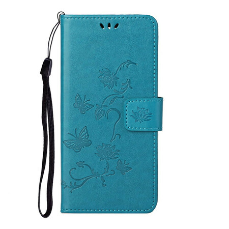 Funda con colgante de mariposas y flores para OnePlus Nord CE 5G