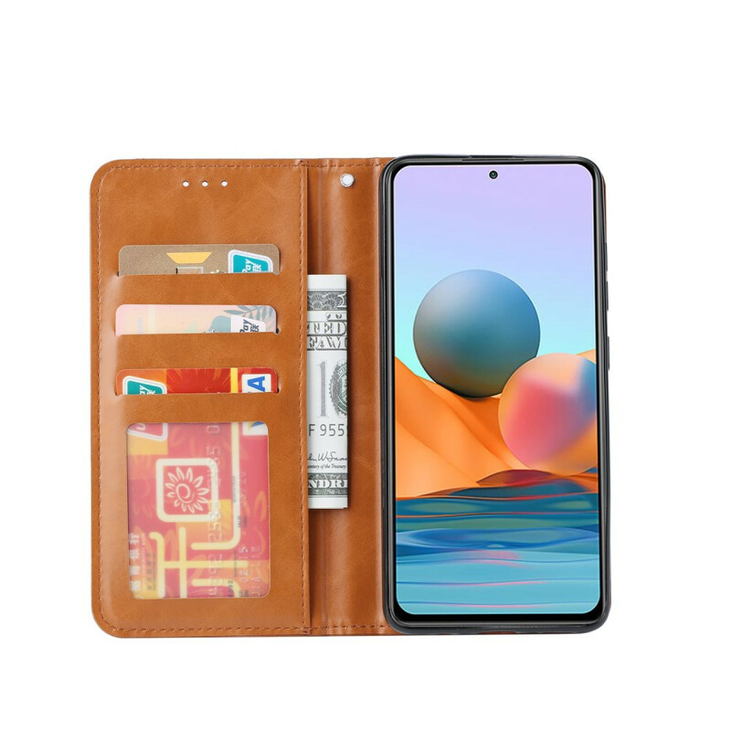 Funda Flip Cover Xiaomi Redmi Note 10 / Note 10s Leatherette Card Funda