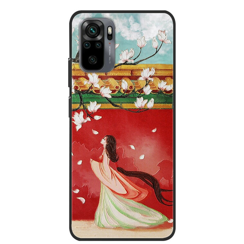 Funda Xiaomi Redmi Note 10/10S/Poco M5s Flor Asiática Mujer - Dealy