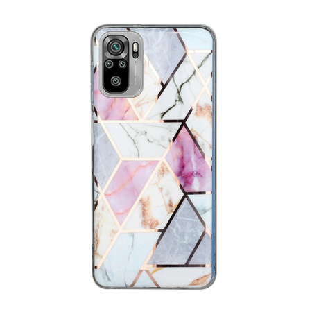 Xiaomi Redmi Note 10 / Note 10s Funda Marble Geometry Colorful