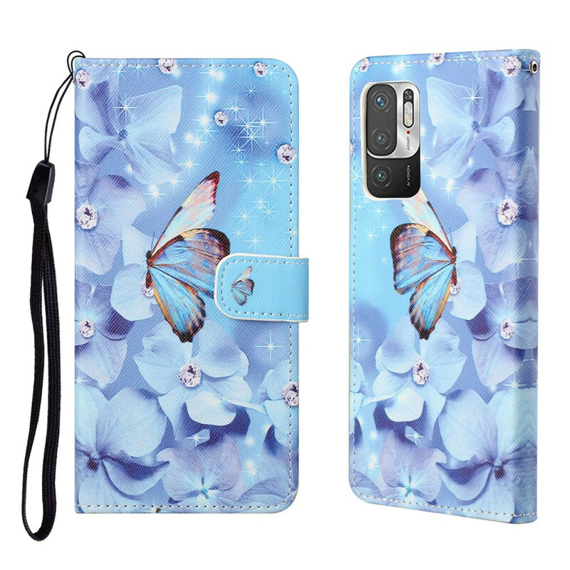 Xiaomi Redmi Note 10 5G / Poco M3 Pro 5G Funda con colgante de mariposa