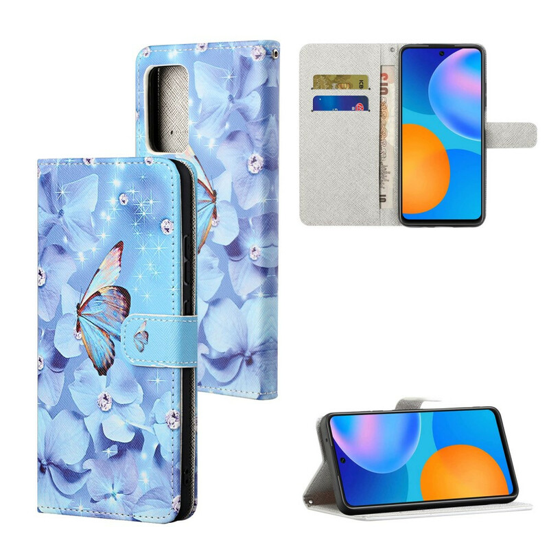 Xiaomi Redmi Note 10 5G / Poco M3 Pro 5G Funda con colgante de mariposa