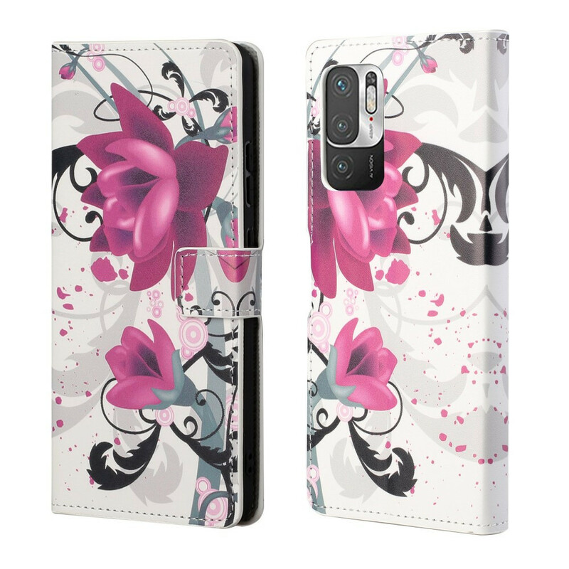 Xiaomi Redmi Note 10 5G / Poco M3 Pro 5G Funda Flores Tropicales