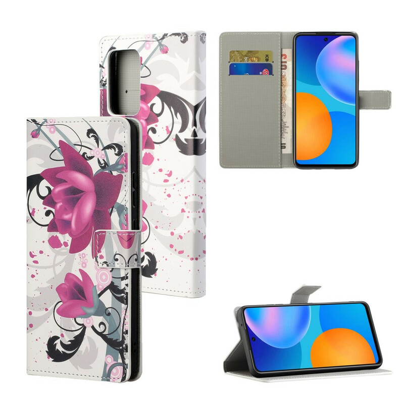 Xiaomi Redmi Note 10 5G / Poco M3 Pro 5G Funda Flores Tropicales
