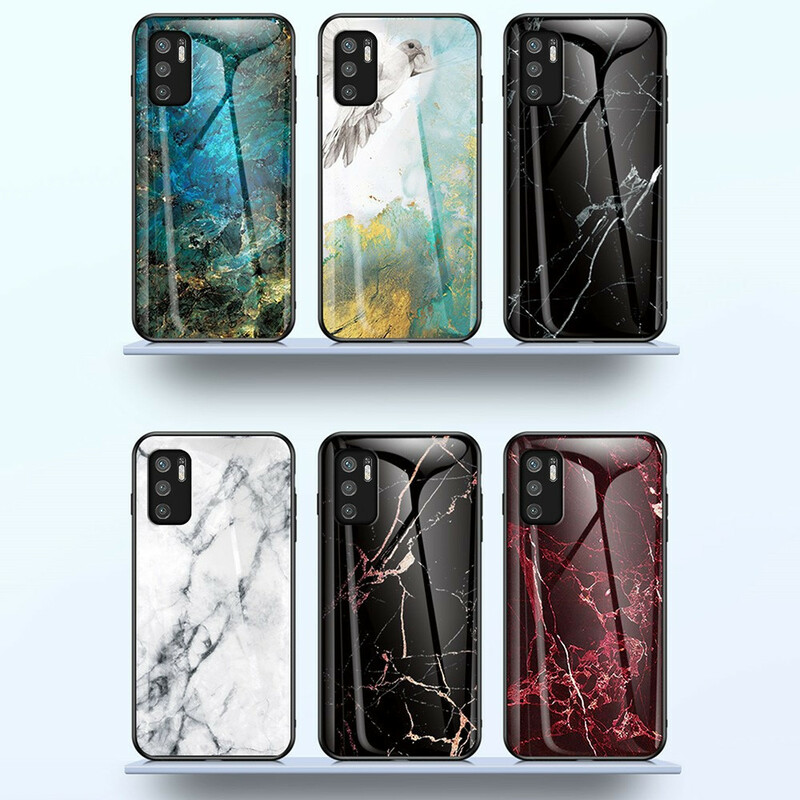 Xiaomi Redmi Note 10 5G / Poco M3 Pro 5G Funda Marble Colors Tempered Glass