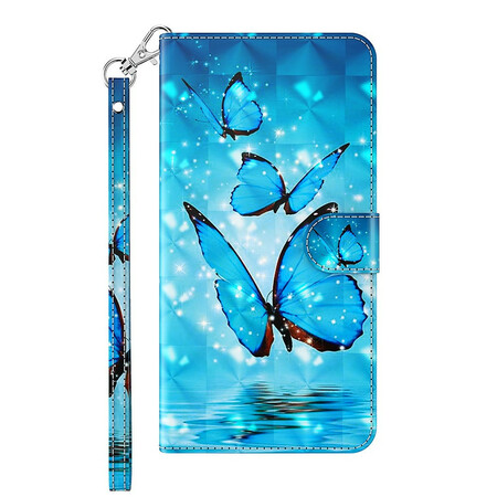 Xiaomi Redmi Note 10 5G / Poco M3 Pro 5G Funda Blue Butterflies