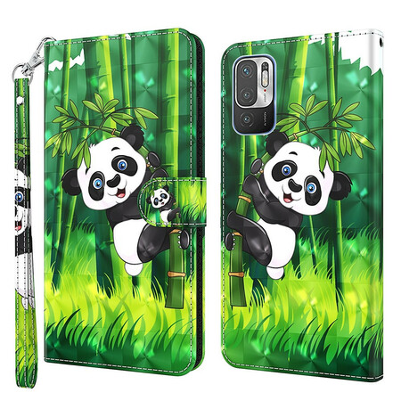 Funda Xiaomi Redmi Note 10 5G / Poco M3 Pro 5G Panda y Bamboo