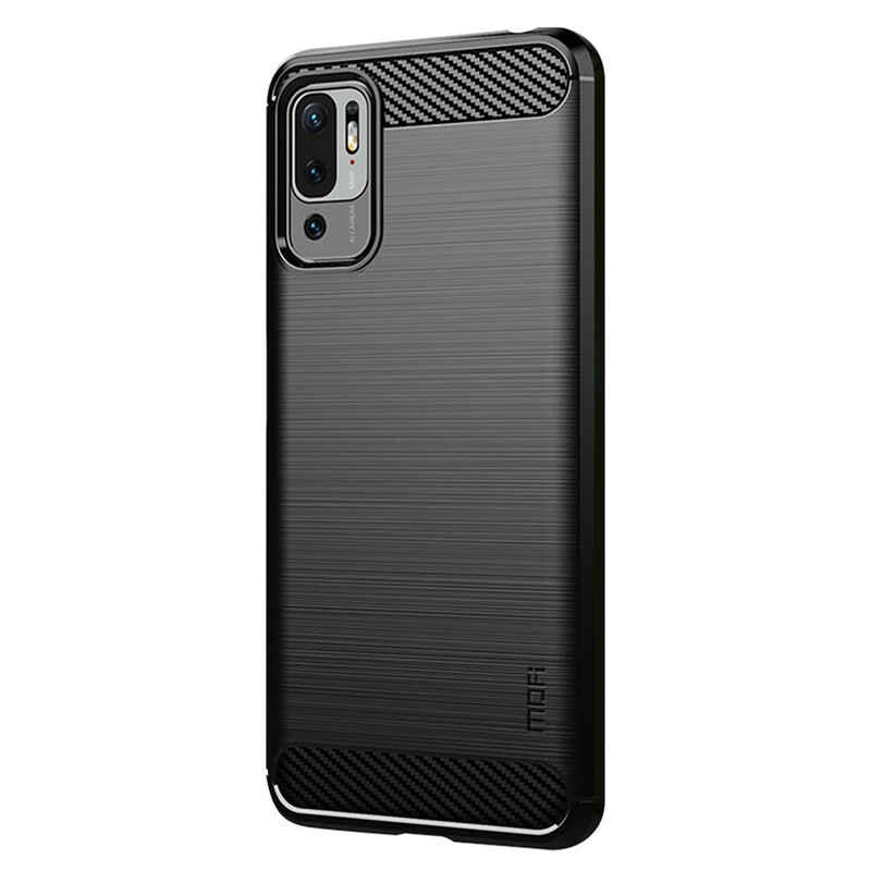 Xiaomi Redmi Note 10 5G / Poco M3 Pro 5G Funda de fibra de carbono cepillada MOFI