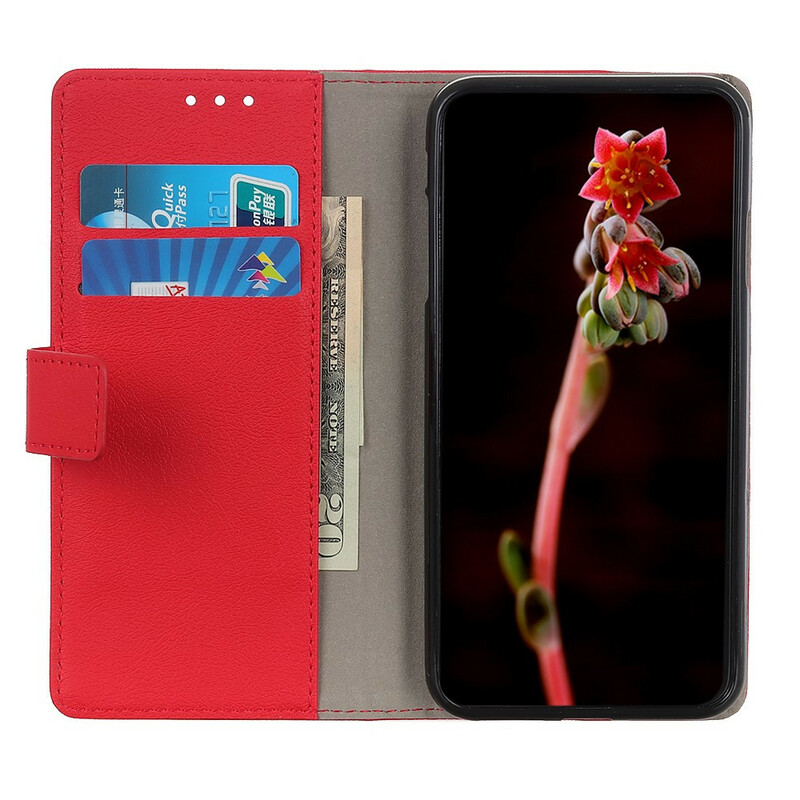 OnePlus Nord 2 5G Funda efecto cuero brillante Simple