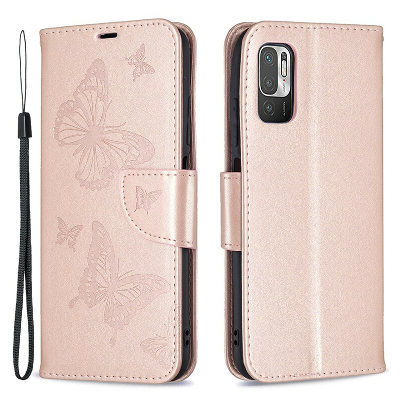 Xiaomi Redmi Note 10 5G / Poco M3 Pro 5G Funda con colgante impresa de mariposa
